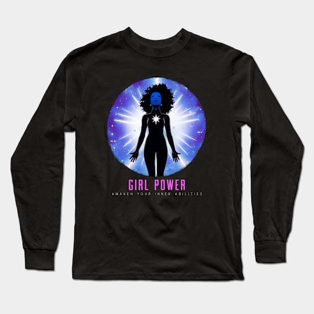 Girl Power Super Heroine Long Sleeve T-Shirt by Tip Top Tee's